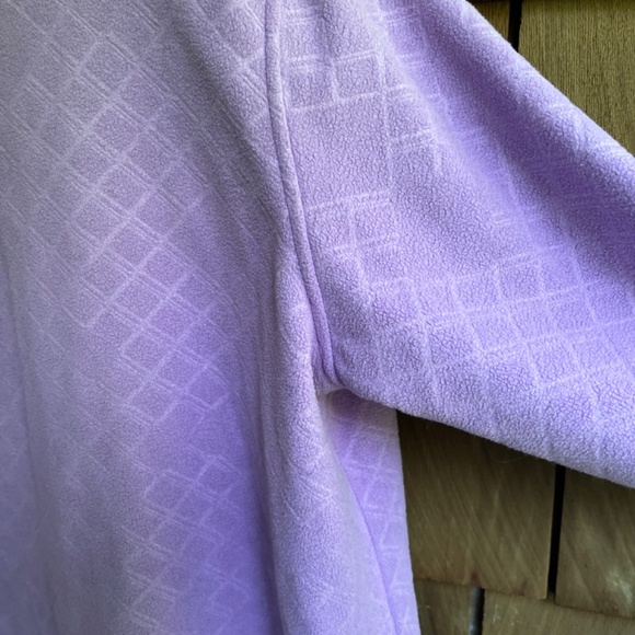 Alia Petite Structured Checkered Fleece Jacket Lilac Full Zip Long Sleeve PL/G - Picture 11 of 14